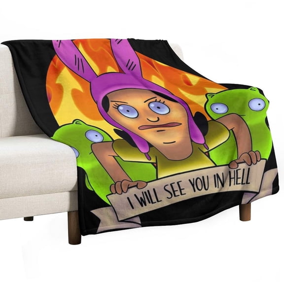 Bob's Burgers Blanket Super Soft Cozy Warm Plush Throw Blanket for Boys Girls Kids, Lightweight Fuzzy Flannel Blankets for Couch Sofa Bed Travel Camping Gifts 30"x40"