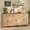Light oak, variant on 71" Modern Sideboard Buffet Cabinet with Storage, Large Kittchen Coffee Bar with 6 Doors, Curved Wood Credenza, Walnut