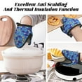 thumbnail image 3 of Palm leaf flower shark Oven Mitts Heat Resistant - Soft Lining Silicone Mini Oven Mitts with HangingLoop, Kitchen Oven Gloves Heat Resistant 500℉ for Cooking Baking Microwave, 3 of 7