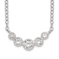 thumbnail image 1 of Diamond2Deal Collier en Argent Sterling 925 CZ pour Femmes 17.5 Pouces, 1 of 6