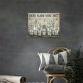 thumbnail image 2 of Farmhouse Bathroom Wall Decor Rustic Country Vase Flowers Bathroom Pictures Wall Art God Says You Are Canvas Print Artwork For Bathroom Living Room Kitchen Bedroom Framed 16"x12", 2 of 6