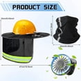 thumbnail image 3 of Hard Hat Sun Shade,Hard Hat Visor Full Brim with Solar Fan,High Visibility Mesh Hardhat Sun Shield with Neck Gaiter,Reflective Strip for Workers Outdoor Summer Protection, 3 of 7