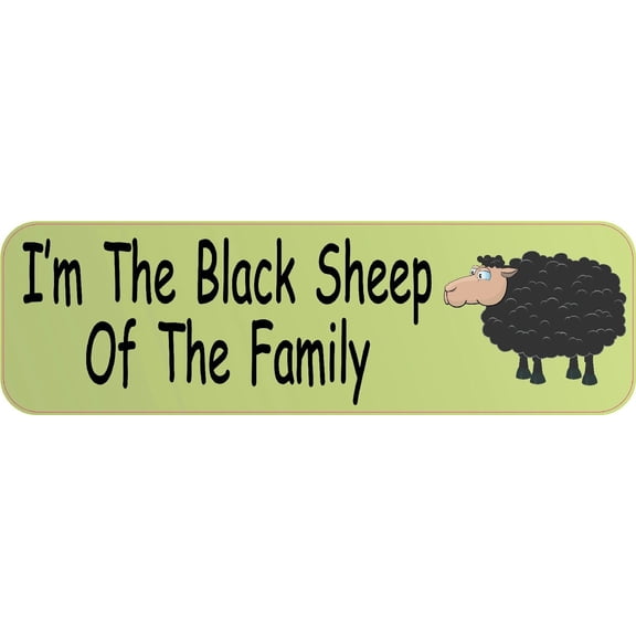 StickerTalk Im the Black Sheep Vinyl Sticker, 10 inches x 3 inches