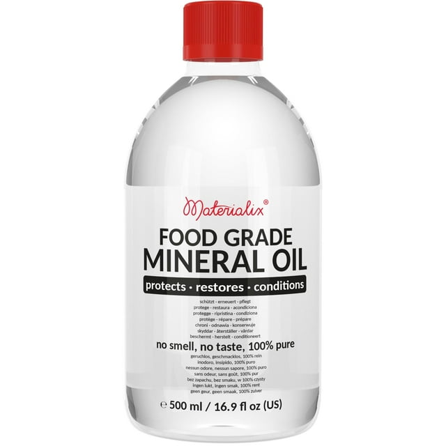 Aceite mineral de calidad alimentaria Materialix, 500 ml, para madera y bambú