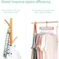 thumbnail image 3 of Magic Space Saving Clothes Hangers Standard Hangers with 9 Holes Space Saving Hangers, Multifunctional Closet Organizers and Storage, Foldable Closet Storage Coat Hangers for Clothes, 4 Pack, Gray, 3 of 7