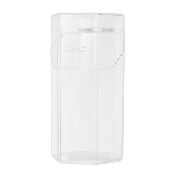 EeaseMX Caja de almacenamiento para brochas de maquillaje, a prueba de polvo, organizador de escritorio para bolígrafos, sin perlas, para maquillaje y cosméticos (transparente)