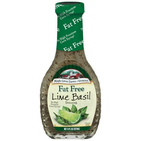 France Lime Basil - Maple Grove Farms Fat Free Lime Basil Dressing 8 Oz (Pack of 6)
