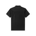 thumbnail image 4 of Aiihoo Mens Unisex Chef Jacket 3/4 Sleeve Chef Coat One Button Restaurant Kitchen Hotel Culinary Work Uniform Chef Shirt Black Short Sleeve 3XL, 4 of 5