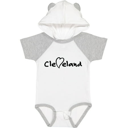 

Inktastic Cleveland Heart Handwriting Black Gift Baby Boy or Baby Girl Bodysuit