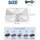 thumbnail image 5 of parasol delantero para coche, 138 x 80 cm, plegable, universal, compatible con la mayoría de parabrisas., 5 of 5