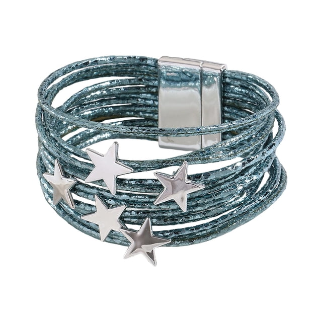 Pulsera rígida para niña, de aleación, , , ideal para fiestas y como accesorio versátil. Azul