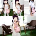 thumbnail image 2 of Monedero para niña, bonito monedero de piel sintética con orejas de conejo, bolso de moda para niños, bolso cruzado, bolsos de hombro para niños pequeños con lazo para niños (conejo rosa) Ormromra WMZL-601-3, 2 of 9