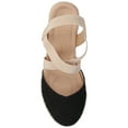 thumbnail image 5 of Journee Womens Ashlee Platform Espadrille Wedge Sandals, Widths Available, 5 of 10