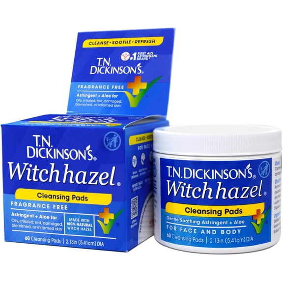 T.N. Dickinson's Witch Hazel Cleansing Pads, 60 Count