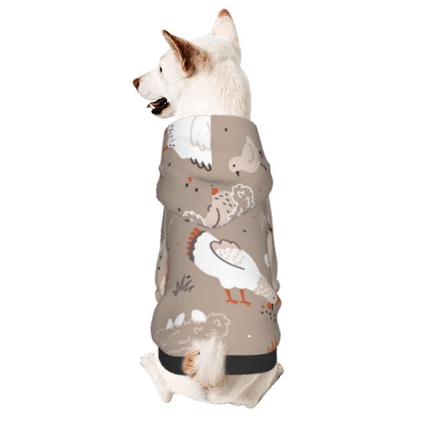 Balery Chicken Sudadera con Capucha para Perros Pequeños – Ropa para Mascotas, Disfraz para Perros y Gatos, Ideal para Fiestas y Cosplay-Large