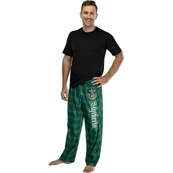 Harry Potter Men's Hogwarts House Crest Plaid Lounge Pajama Pants All 4 Houses Gryffindor Ravenclaw Slytherin Hufflepuff