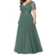 thumbnail image 1 of Maxi Vestido Dama Mujer Elegante Fiesta Drapleado Talla Extra Dara Baby  Vest096, 1 of 4