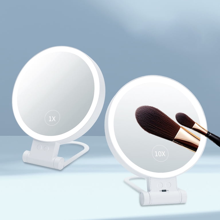 Miroir Maquillage LED Mirlux Mural - Double Face 1x/5x Grossissement Rechargeable
