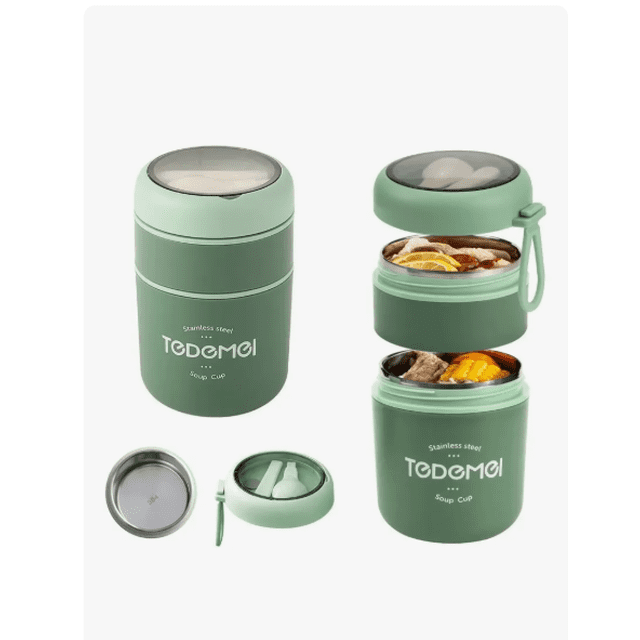 Lonchera Termica Xtellar Acero Inoxidable De 710ml Incluye Cuchara