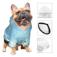 thumbnail image 3 of Fotbe Sea and Fish Print Small Dog Sweater Hoodies Pet Grey Hooded Soft Fleece Sweatshirts with Pocket Fall Winter Puppy Cat Sweaters Warm Clothes-X-Small, 3 of 7
