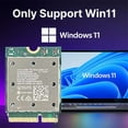 thumbnail image 5 of Tarjeta WiFi Inalámbrica QCNCM865 de Triple Banda con Bluetooth 5.4, Adaptador de Red Inalámbrico de Triple Banda de 2,4 G/5 G/6 Ghz para Win11, 5 of 5