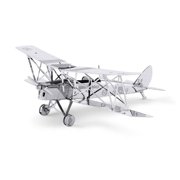 Model Kit De Havilland Tiger Moth Trainer Aircraft (Moderate Difficulty) Steel Model by Metal Earth