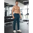 thumbnail image 4 of Men's Running Pants Lightweight Joggers Athletic Pants with Zipper Pockets Dark Blue M, 4 of 6