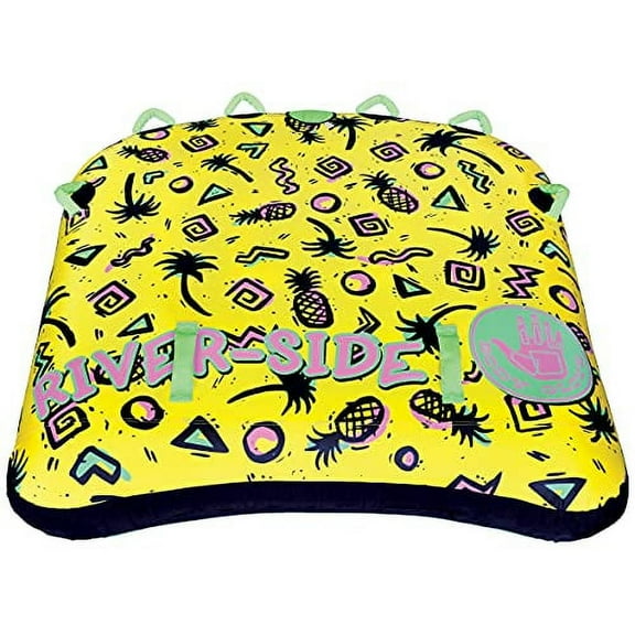 Body Glove Riverside 3 Person Water Skiing Inflatable Towable Deck Tube  ( Large, Yellow )