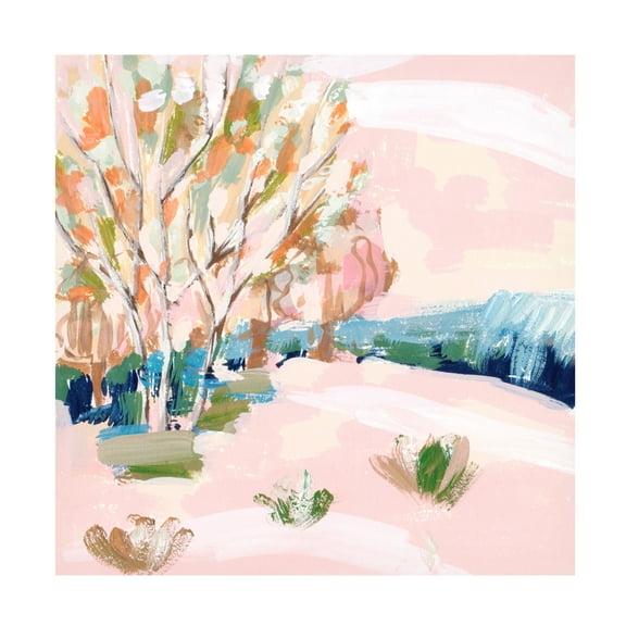 Canvas Wall Art - Melissa Wang 'Cherry Spring I' Wall Art for Living Room, Bedroom, or Office Décor by Trademark Fine Art - 14 x 14 Inches