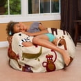 thumbnail image 5 of Pouf Poire Posh Fauteuil Poire XLargein Toile Animaux de la Jungle sur, 5 of 5
