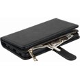 thumbnail image 4 of Samsung Galaxy A52 5G Wallet Case,[9 Card Slots] Removable Adjustable Crossbody Necklace Lanyard Shoulder Strap Zipper Magnetic Leather Case for Samsung Galaxy A52 5G,6.5 inch Black, 4 of 16