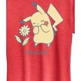 thumbnail image 3 of Pokémon - Pikachu Flowers  - Women's Short Sleeve Graphic T-Shirt, 3 of 5