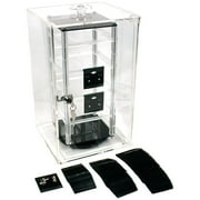 100 Earring Cards & Revolving Rotating Display Case 8.5"