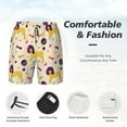 thumbnail image 4 of Kdxio Cartoon Poodle Dog Print Men's Swim Trunks with Compression Liner 7 Inch Inseam Quick Dry Swim Shorts, 4 of 7