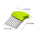 thumbnail image 2 of Hachoir Ondulé en Acier Inoxydable pour Pommes de Terre, Carottes et Légumes, Coupe-Frites Ondulé, Trancheuse, 1 Paquet/ensemble, Vert, 2 of 3