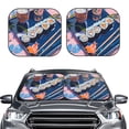 thumbnail image 2 of Bingfone Colorful Sushi Food Art Windshield Sun Shade 2-Piece Foldable Car Front Window Sunshade for Most Sedans SUV Truck - Large, 2 of 7