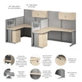 thumbnail image 4 of Office in an Hour 2 Person L Cubicle Desk Set in Natural Elm - Engineered Wood, 4 of 5