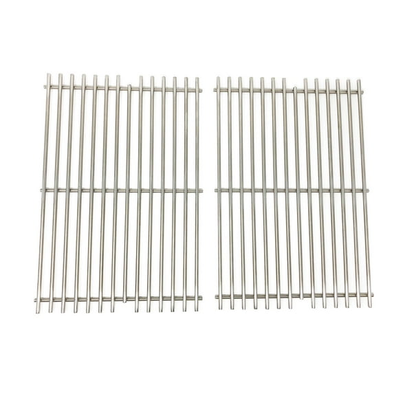 Replacement 304 Solid Stainless Steel Cooking Grates for Weber 3291001, 3351001, 3361411, 3351398, Gas Models, Set of 2