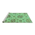thumbnail image 2 of Ahgly Company Machine Washable Indoor Rectangle Abstract Turquoise Blue Modern Area Rugs, 7' x 10', 2 of 4