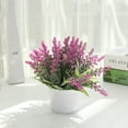 thumbnail image 3 of Flor falsa simulación bola de lavanda maceta paisaje planta artificial decoración interior flor falsa creativa pequeña decoración, 3 of 5