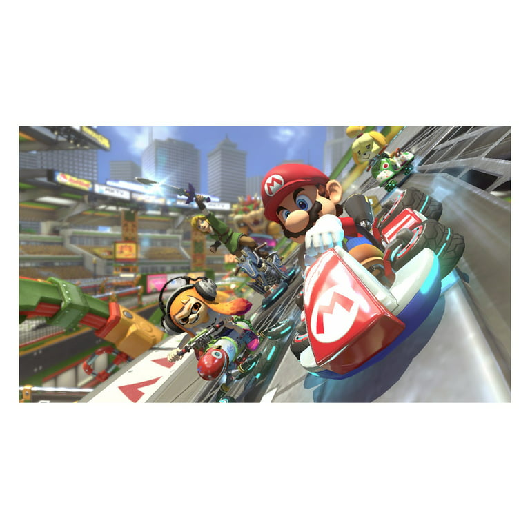 Nintendo Switch Mario Kart 8 Neon Racing Bundle: Red Blue JoyCon