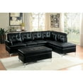 thumbnail image 4 of Lexicon Barrington Faux Leather Ottoman in Black, 4 of 5