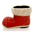 thumbnail image 2 of Christmas Little Retro Santa Boot Paper Mache Claus Shoe Holly Tj6245, 2 of 3