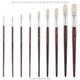 thumbnail image 2 of New York Central Artist Paintbrush, Munich Premier Long Handle, Bristle Blend of Hog Hair and Synthetic Hair Handmade in Germany, Filbert #6, 2 of 3