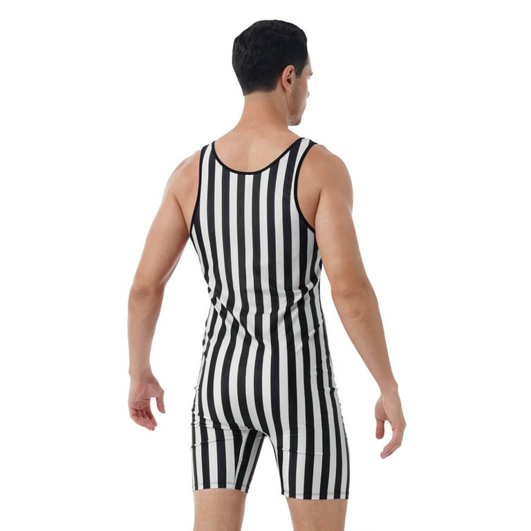 Mens one outlet piece swimsuit striped
