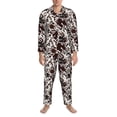 thumbnail image 3 of Balery Cow Skin Pattern Pajama Sets for Men Long Sleeve 2 Piece Sleepwear Loungewear Sets Soft PJ's with Pockets Long Sleeve Comfy Pj Sets-Medium, 3 of 7