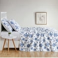 thumbnail image 4 of Cottage Classics Estate Bloom Blue Cotton 2-Piece Twin XL Quilt Set, floral themed, for Men and Women, OEKO-TEX Certified Confidence, 4 of 5