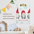 thumbnail image 5 of FMSHPON Christmas Watercolor Gnome Blue Snowflake Clipboard Hardboard Wood Nursing Clip Board and Pull for Standard A4 Letter 13x9 inches, 5 of 5