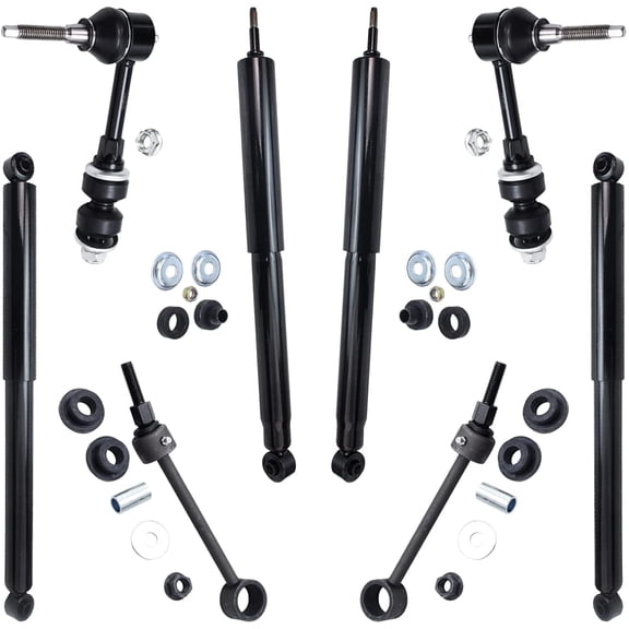 Detroit Axle - 4WD 8pc Shocks Kit for 2004-2005 Dodge Ram 2500 3500 4 Shock Absorbers Assembly 4 Stabilizer Sway Bar End Links Front and Rear
