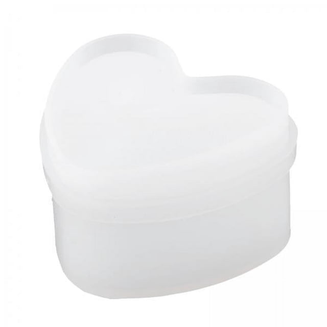 2x Resina , Caja de Resina de Silicona con Tapa , Joyero , Caja de Almacenamiento Cuadrada/hexágono/redonda , 2 piezas